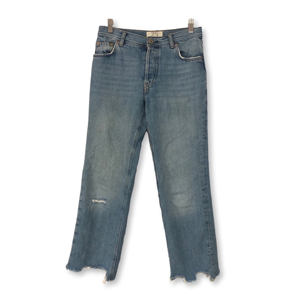 Free People We The Free Blue Straight Leg Jeans Size 25